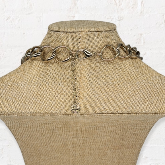 Dana Buchman Bold Two-Tone Gold Statement Necklace - Picture 2 of 8